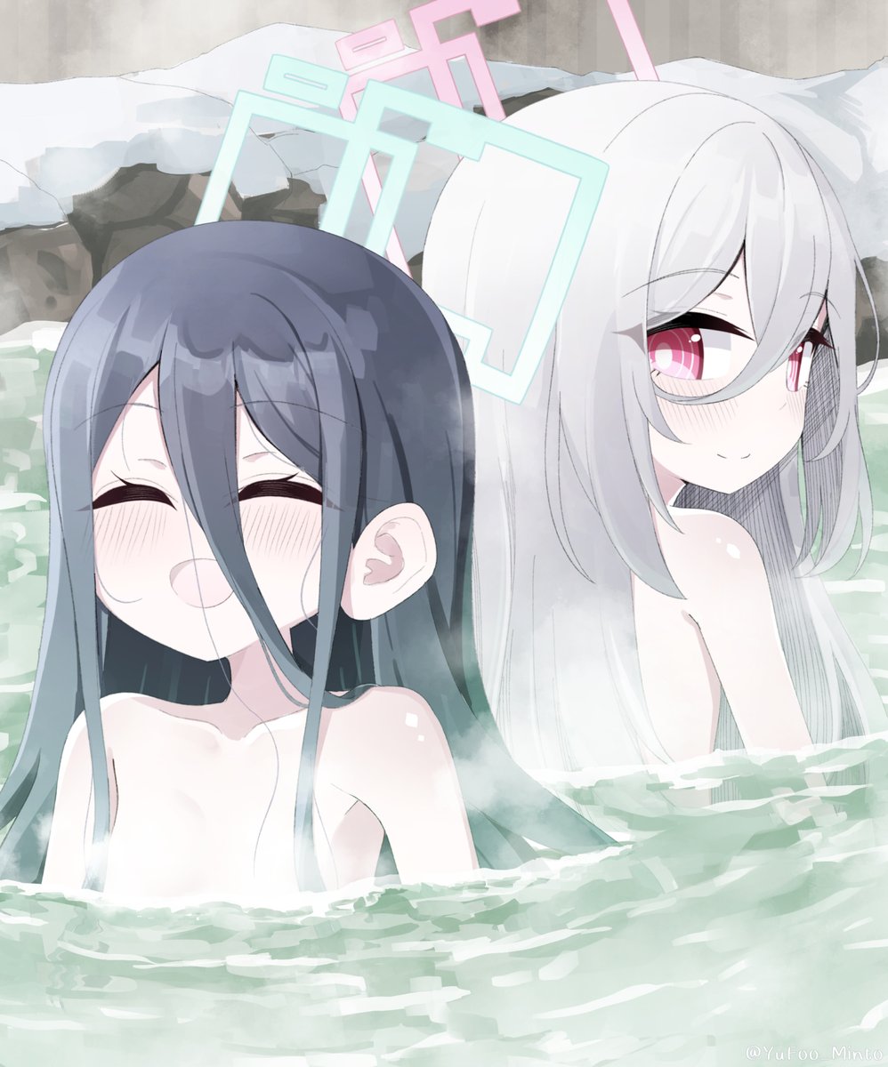 天童アリス(ブルアカ) 「冬の温泉 #ブルアカ #BlueArchive」|眠兎ゆぽ🐾のイラスト