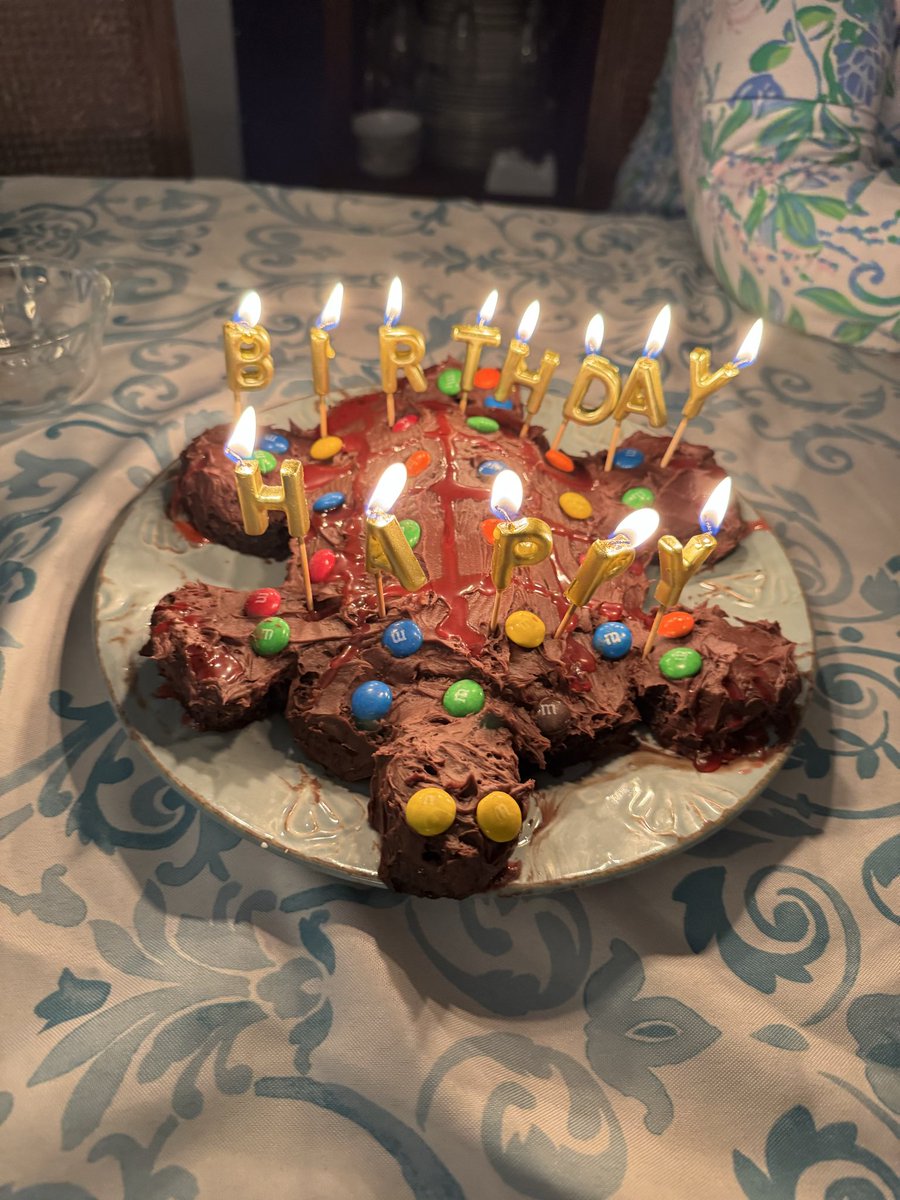 Mickeybench's tweet photo. @Blutman27 my mom and my girlfriend asked me what type of cake I wanted for my birthday. Naturally I said “turtle cake,” they asked me which one was better. What do I do? https://t.co/NqTZCPwcTV