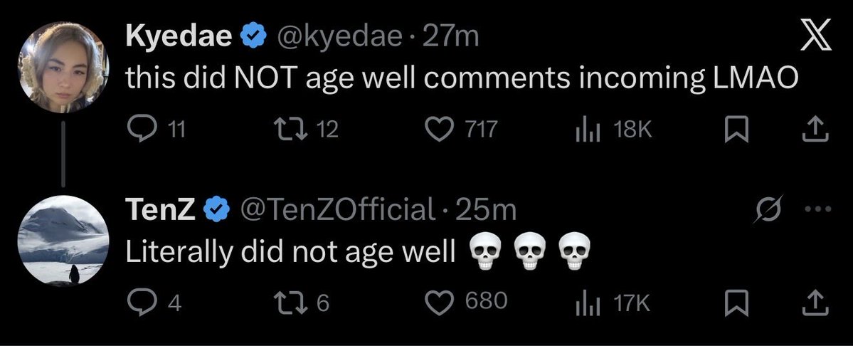 Kyedae and Tenz breaking up is really sad but them commenting on their own engagement photo is so funny 😭