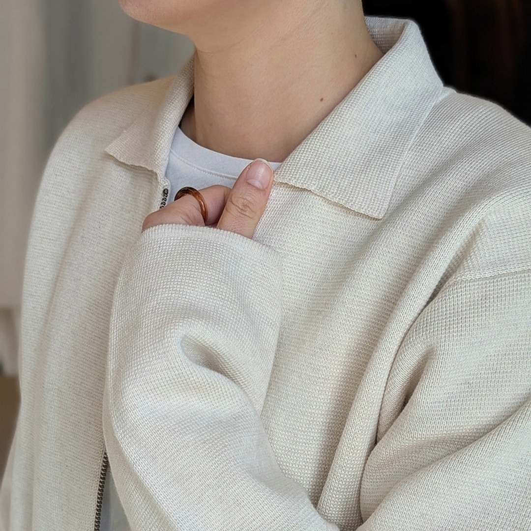 新品未使用 MUJI Labo コットンミラノリブ襟付きジップカーディガン 黒 タ*サ様 【新品・未使用】MUJI Labo コットンミラノリブ襟付き