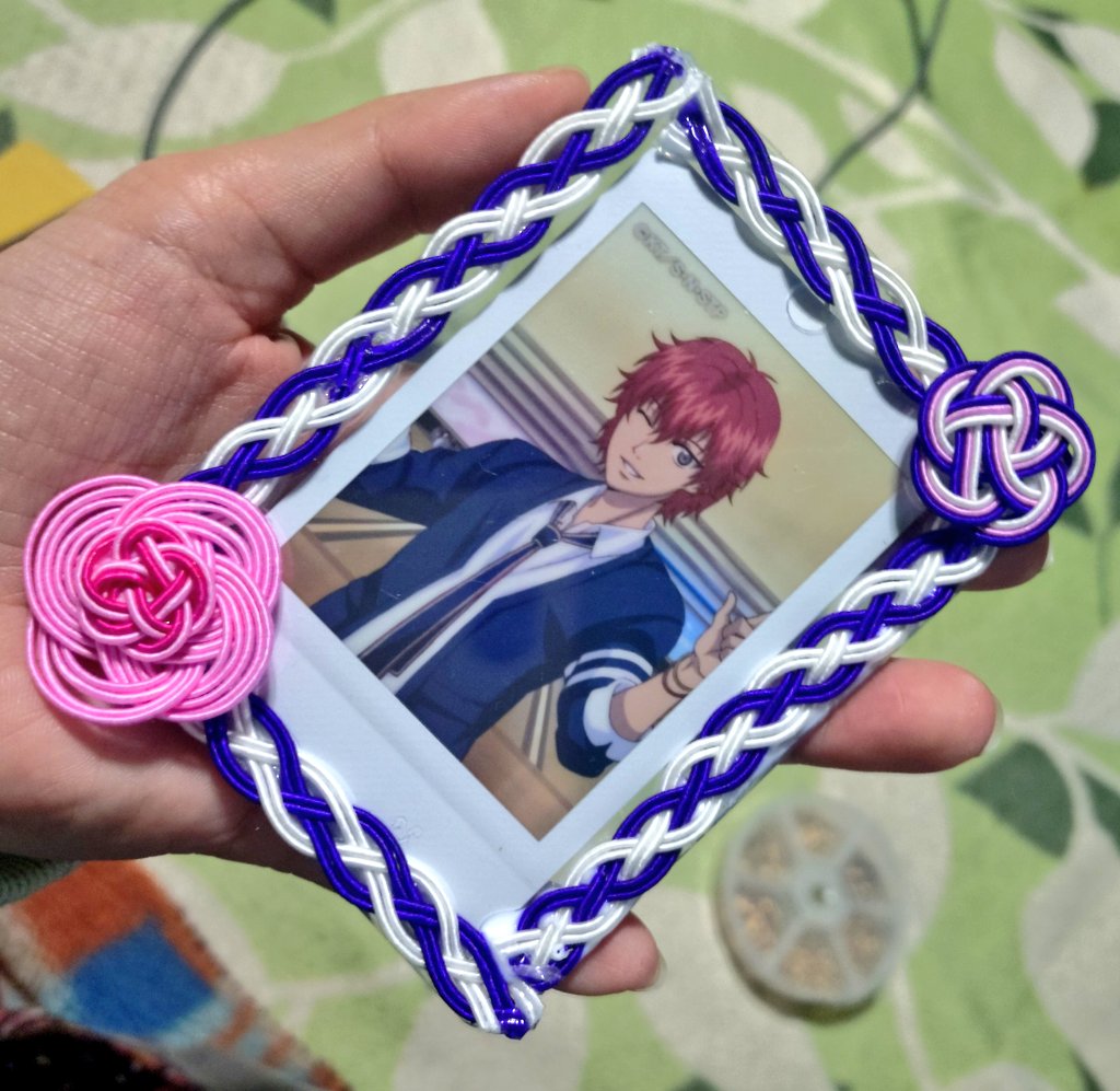 試作で…チェーン付き水引硬質デコケース作ってみた〜🌸 試作なんで飾り