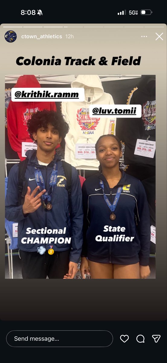Congrats to our alum Krithik and Tomi!!! <a href="/JoyVodarsik/">Joy Vodarsik</a> <a href="/zar_coach/">coach_zar</a> <a href="/avenelmiddle/">Avenel Middle School</a> <a href="/mrleusen_ams/">Thomas Leusen</a> <a href="/CoachSiswo/">Coach Siswo</a>