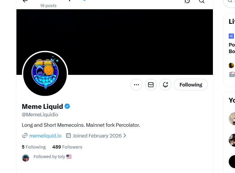 $MEMELIQUID 

ca:71mfKdePwyWXtiF1mqu2aaCdMKnKuN664z2vEM2Xpump

nfa-Meme Liquid is a decentralized perpetual contract trading platform running on the Solana chain, which allows you to long or short those meme coins on Pump.

But it actually came from a project called Percolator