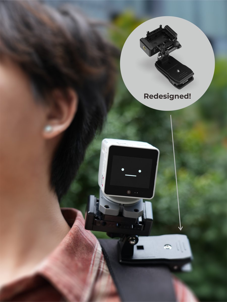 We redesigned the StackChan GoCarry Clip.
✨ LEGO-compatible base
✨ Side clip design
✨ Easy to mount, easy to remove
Built for more scenarios.
Get yours on Kickstarter: bit.ly/3OcZCji
#M5Stack #StackChan #AI #OpenSource #Maker #Robotics