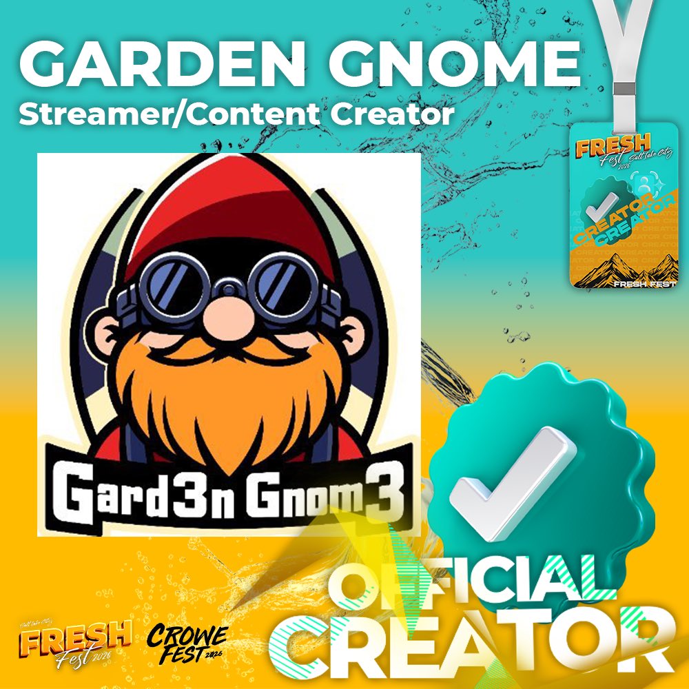 So I'm pretty terrible at checking my email 😂

We got the email, happy to let the gnomies know that we are an official creator for Fresh x Crowe Fest! 

Can't wait to meet more of the gnomies, see you in June!