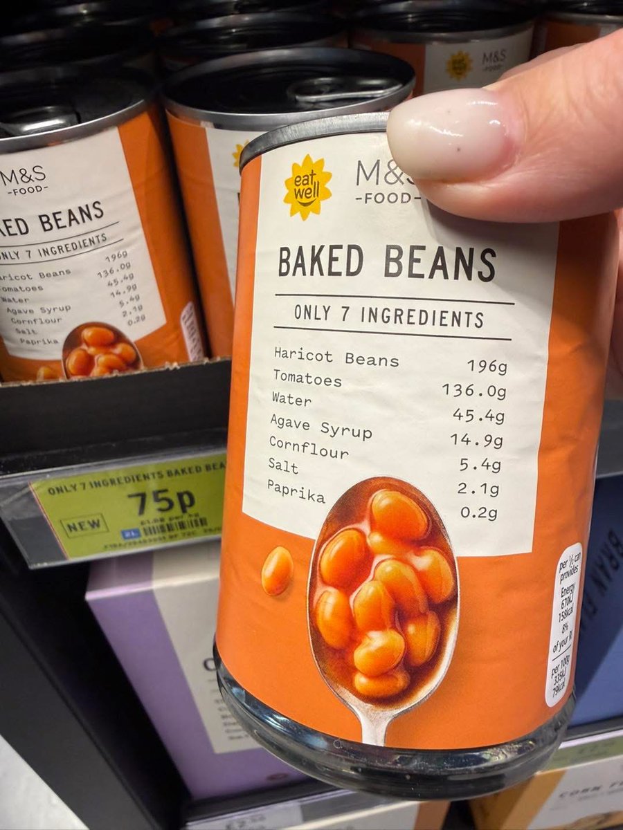 OK M&amp;S just dropped something actually genius: their new 'Only… Ingredients' range 😍  

Everyday staples like baked beans, sausages, burgers, ketchup, yoghurts, cereals... made with 3–8 recognisable ingredients MAX. No weird additives, no artificial colours, no preservatives,