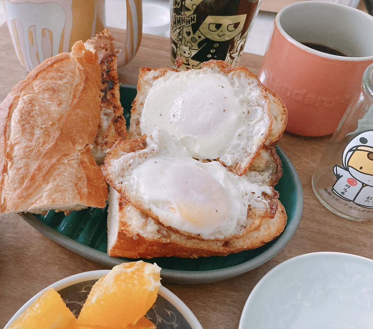 ブランチ🥯💖足りずカップ麺も😍
