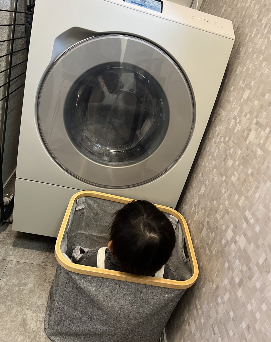 我が家はこれの掃除機バージョン 最近はついに自分で掃除機をかけだした……