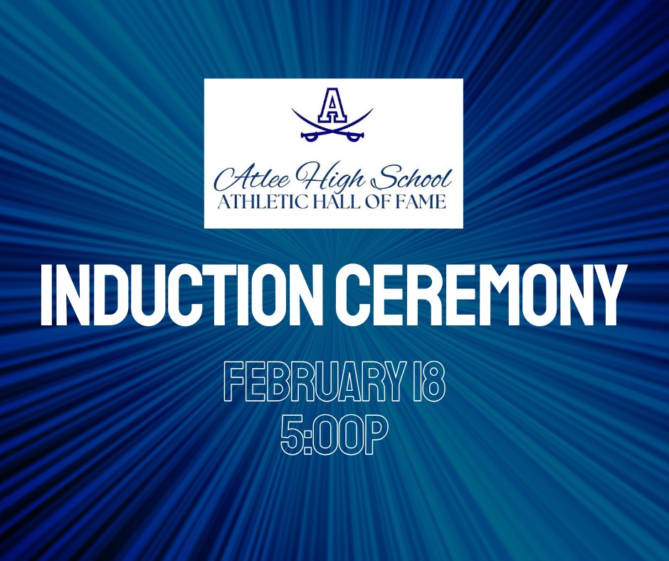 AtleeHOF's tweet image. The next class. The next legacy.

The Atlee Hall of Fame will induct an incredible class on February 18, and we’re looking forward to recognizing these outstanding Raider athletes.

Stay tuned for the official announcement of the inductees!