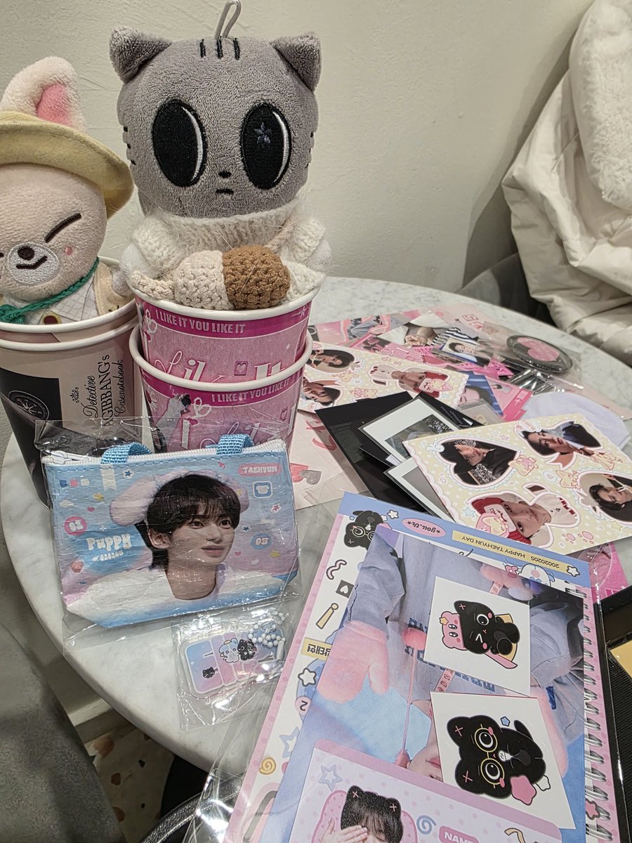 다고냥 부산투어 with 폭시니(스키즈 아이엔) 딸최애 아이엔생일이라 부산 생카에 갔는데 태현이 생카 굿즈 자만추♡