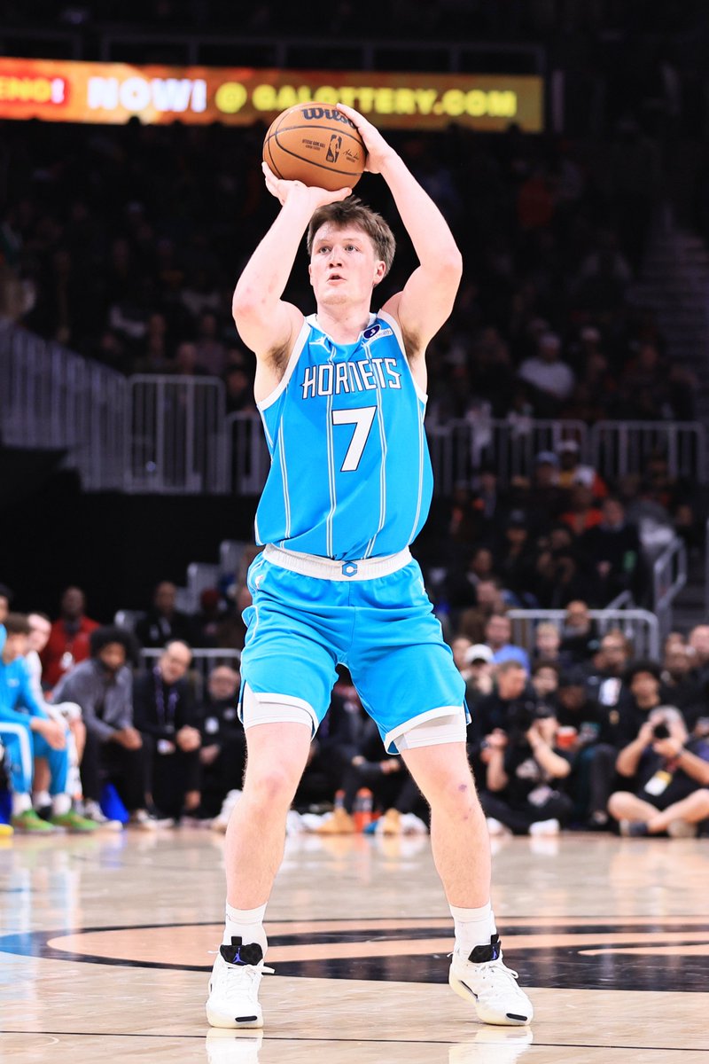 Kon Knueppel records his 14th game with 5+ made threes this season, surpassing Saddiq Bey for the most by a rookie ever