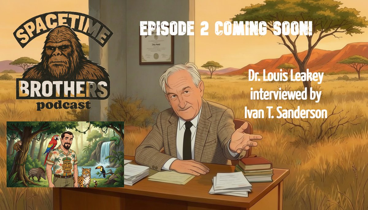 placementpub's tweet photo. It's the return of Louis Leakey!  Ancient African discoveries in spacetime. A new podcast episode hosted by Ivan T. Sanderson coming soon.

#Science #animation #podcast #History #bigfoot https://t.co/ZZTMHYXK4O