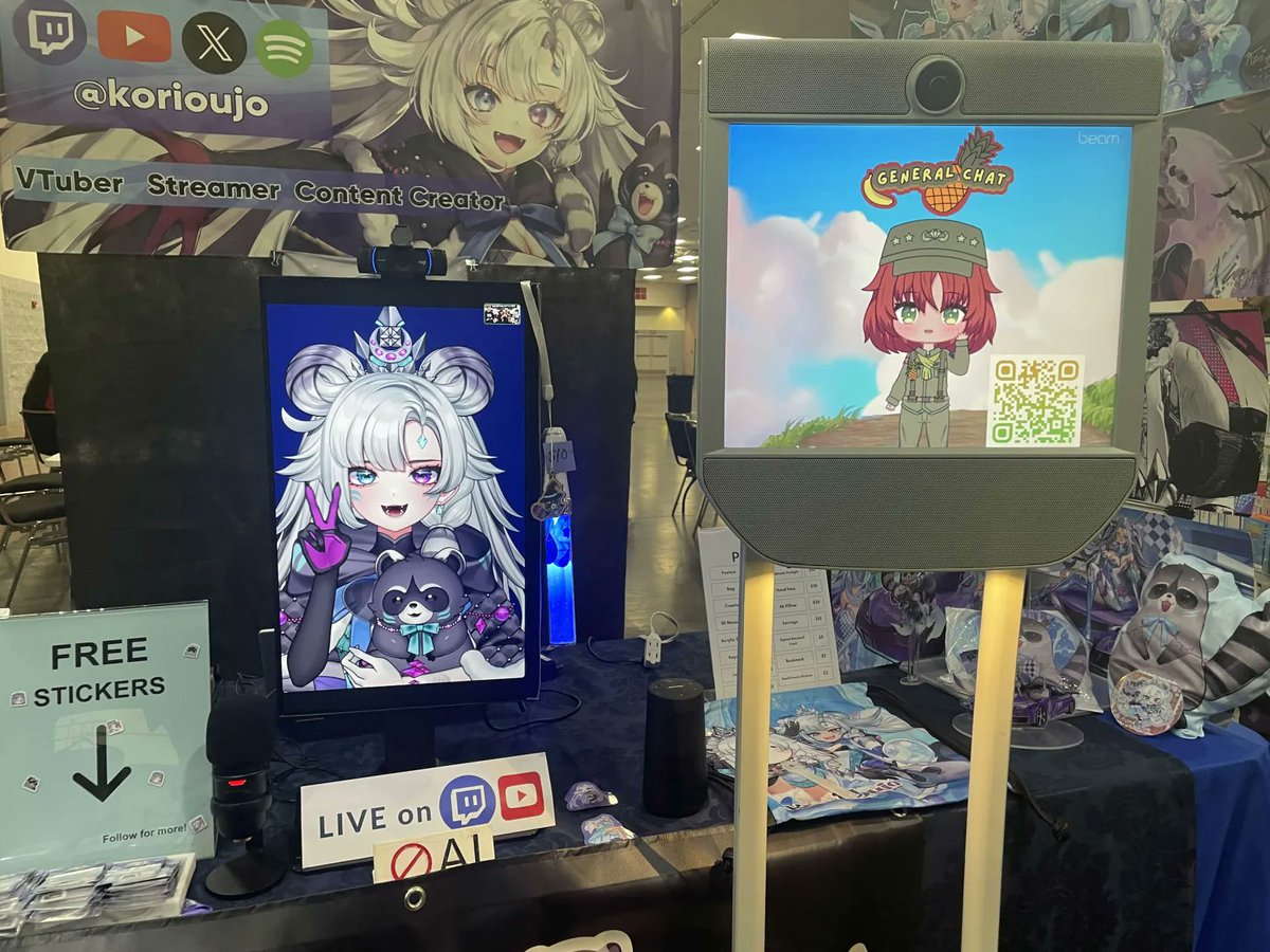 Thank you to Everyone I met at <a href="/AnimeGamingCon/">Anime Gaming Con</a>  today and thank you too <a href="/korioujo/">Kōri-Oujo🍧🦝【HEIRS】🔜AGC</a> for beign so nice when I talked to you, finally thank you to <a href="/The_VTRC/">VTuber Research Club</a> for making all this possible