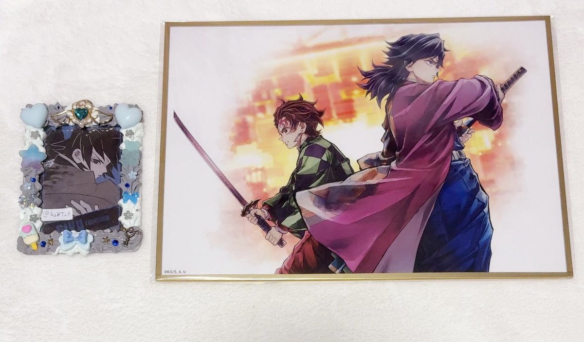 交換】鬼滅の刃 webくじ WEBSHOPくじ アクリル色紙 繋ぐ 譲→B賞 炭