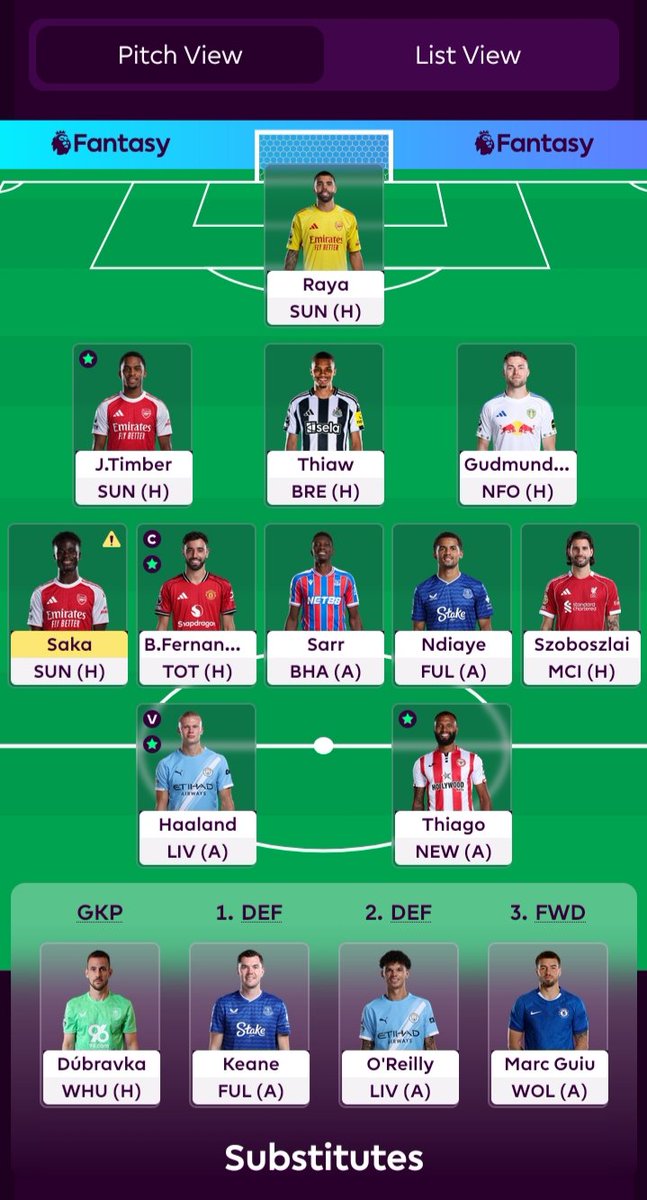 BetterThanMario's tweet photo. Decided to write a script on Greasyfork which swaps the player jerseys with the images from their profiles instead. It works on all the 3 player tabs (Points, Pick Team and Transfers) and runs perfectly on mobile too (which can host a user script manager).
https://t.co/HdFQbiZD0j https://t.co/oLlFUgrRht