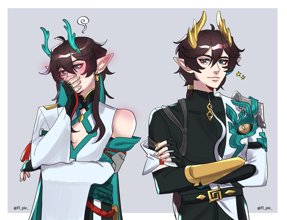 Fl_pie_'s tweet photo. 🌜🌛

#danheng #HonkaiStarRail #renheng https://t.co/Sv0OTey0lo