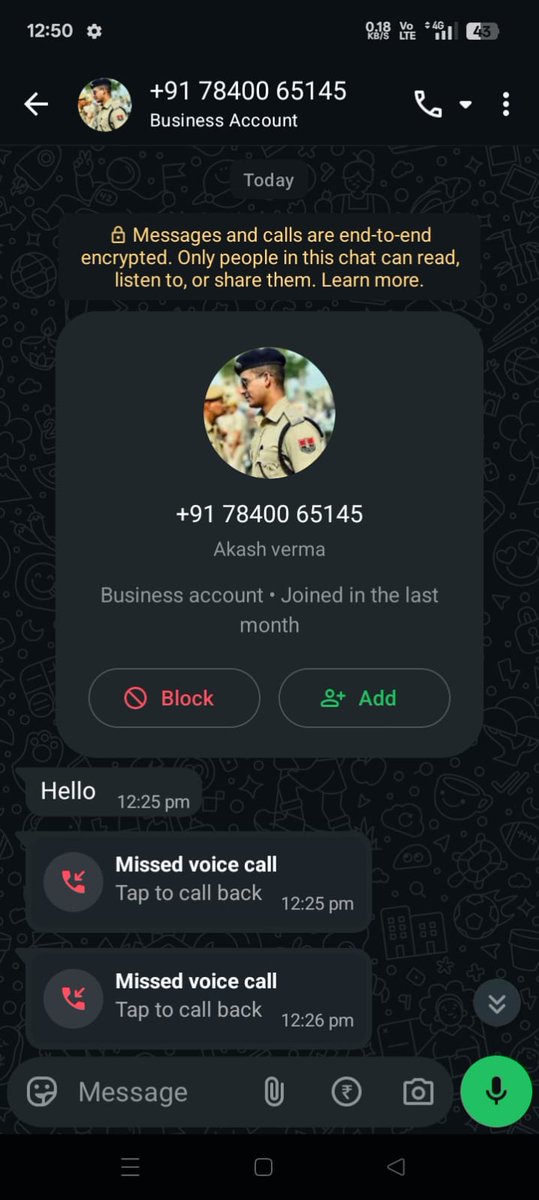 Aneesh4466's tweet photo. आज मेरी मम्मी के फोन पर एक धमकी भरा फ्रॉड कॉल आया।
कॉल करने वाले ने खुद को क्राइम ब्रांच / DCP बताया और झूठा आरोप लगाया कि फोन पर “अवैध साइट” देखी गई है।
डराने, बदनाम करने और कार्रवाई की धमकी दी गई।
@Cyberdost @Uppolice @cyberpoliceup
कृपया संज्ञान लें।
#CyberFraud #FakeCall https://t.co/o2SDPqPerz