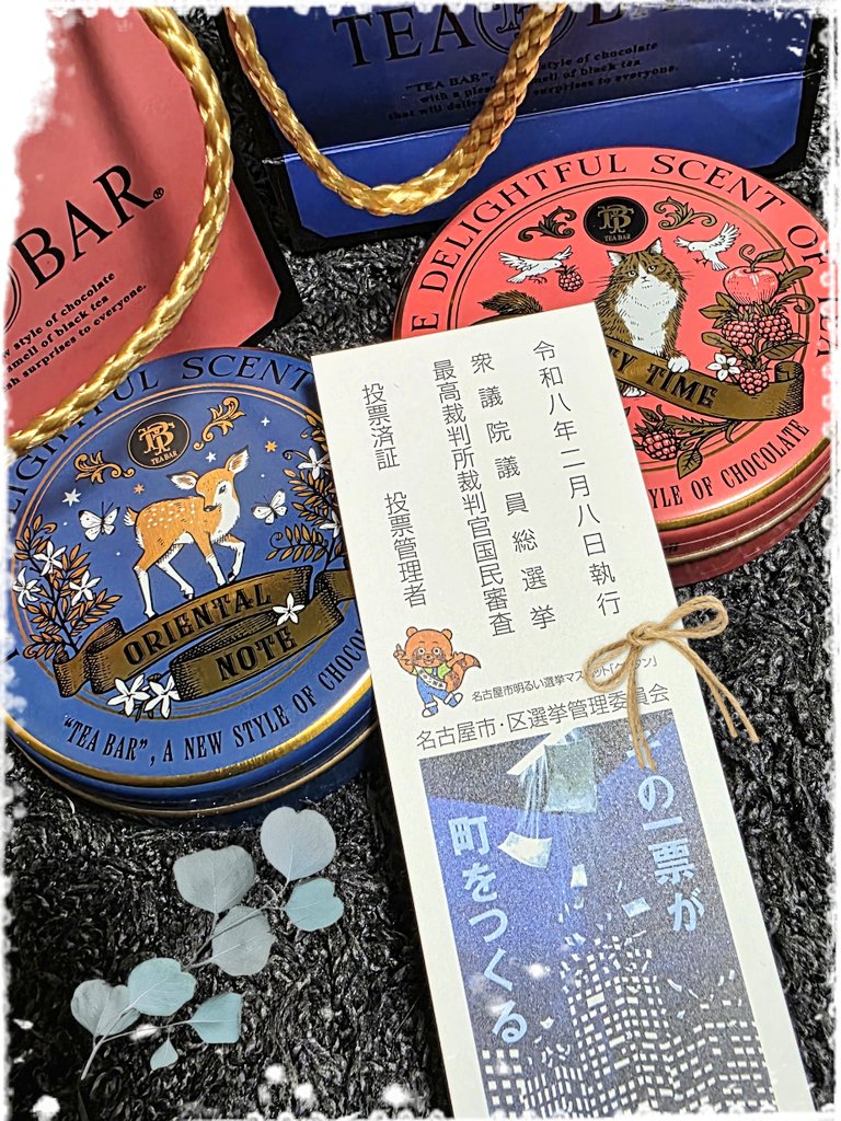 投票してきたぜ！！！移動ついでにチョコの祭典にも立ち寄って概念色でめちゃくちゃ好きな感じのチョコカン見つけて自分用に買ってきた(*´艸`)！！！この時期だけの楽しみだねぇ。