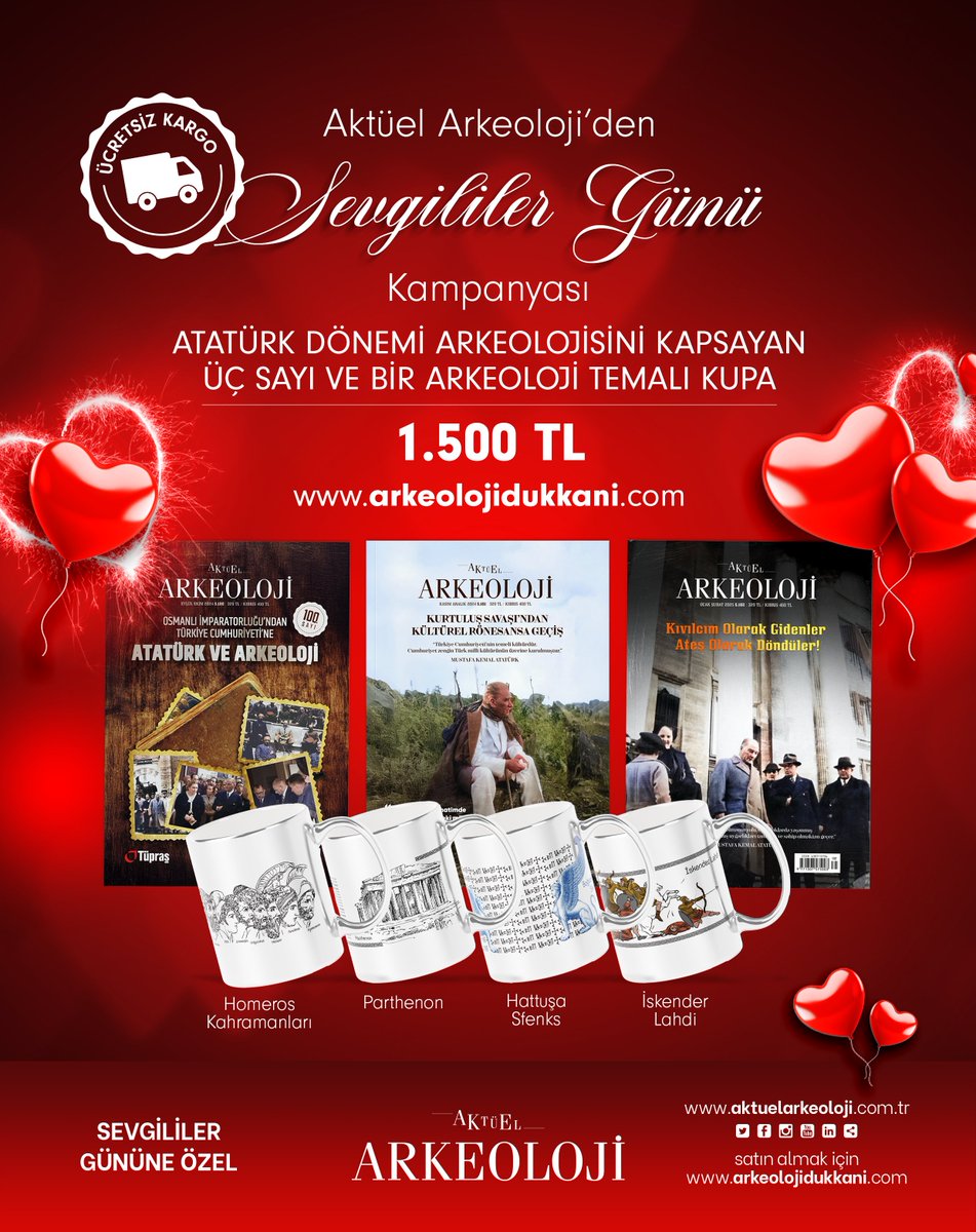 AktuelArkeoloji's tweet image. SEVGİLİLER GÜNÜNE ÖZEL ❤️

Atatürk Dönemi Arkeolojisini Kapsayan Üç Sayı ve Bir Arkeoloji Temalı Kupa

‼️SADECE 1500 TL ‼️

Üstelik Kargo Ücreti Yok 🚛

Sipariş Oluşturmak İçin

arkeolojidukkani.com

Kurumsal Satış Kanalımızı Ziyaret Edin

#hediye #indirim #sevgililergünü