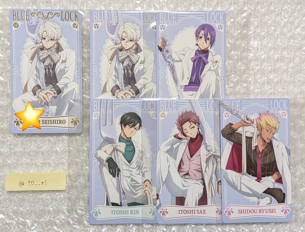 交換】ブルーロック namco 特典 イラストシート 譲) 画像のもの 求) 潔