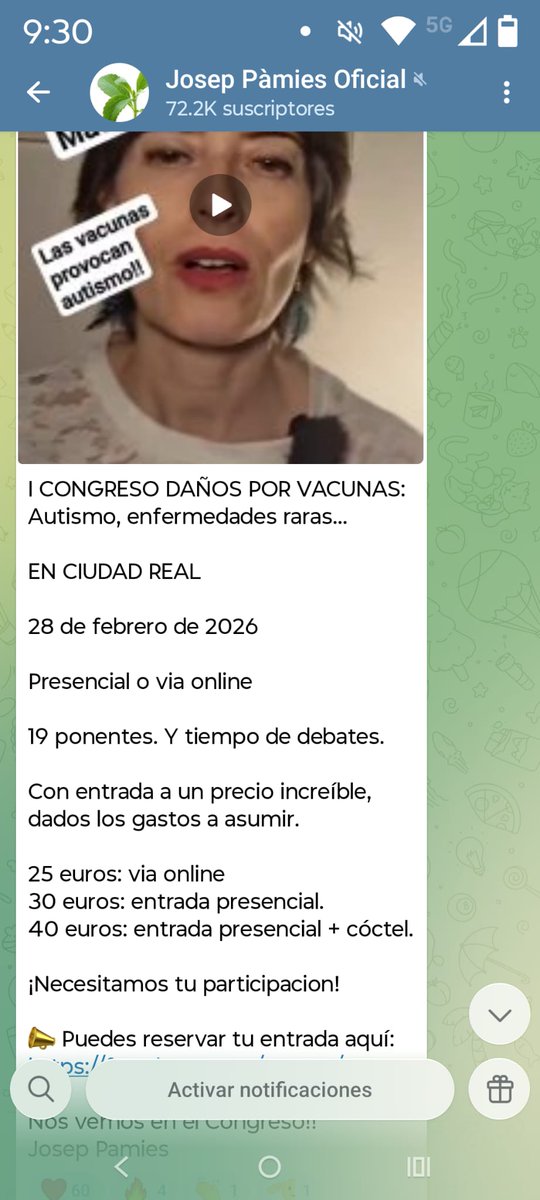 MariscalvsBulos's tweet photo. Mirad si son "pillos" los vendedores de #pseudoterapias que no revelan el lugar de celebración de este peligroso esperpento. 

El precio 💰 sí está muy claro. El daño que pueden hacer a la salud de todos no. #StopPseudociencias  

@Farmaenfurecida @vbaosv @CSanzAndrea @jmmulet https://t.co/un8Fxw6f8V