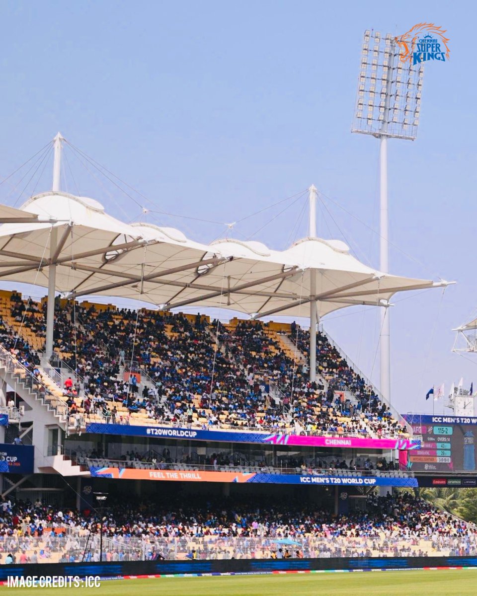 ChennaiIPL's tweet photo. Anbuden + the crowd = perfect match. 🥳💛
#WhsitlePodu #T20WorldCup
📷 : ICC https://t.co/cs5ETlIPyy