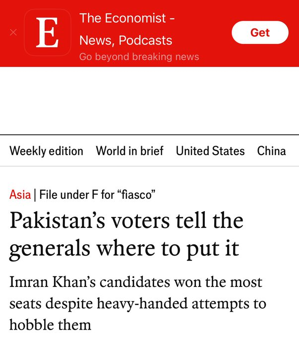 پاکستان کے الیکشن پر تاریخ ساز جملہ دی اکانومسٹ کا۔