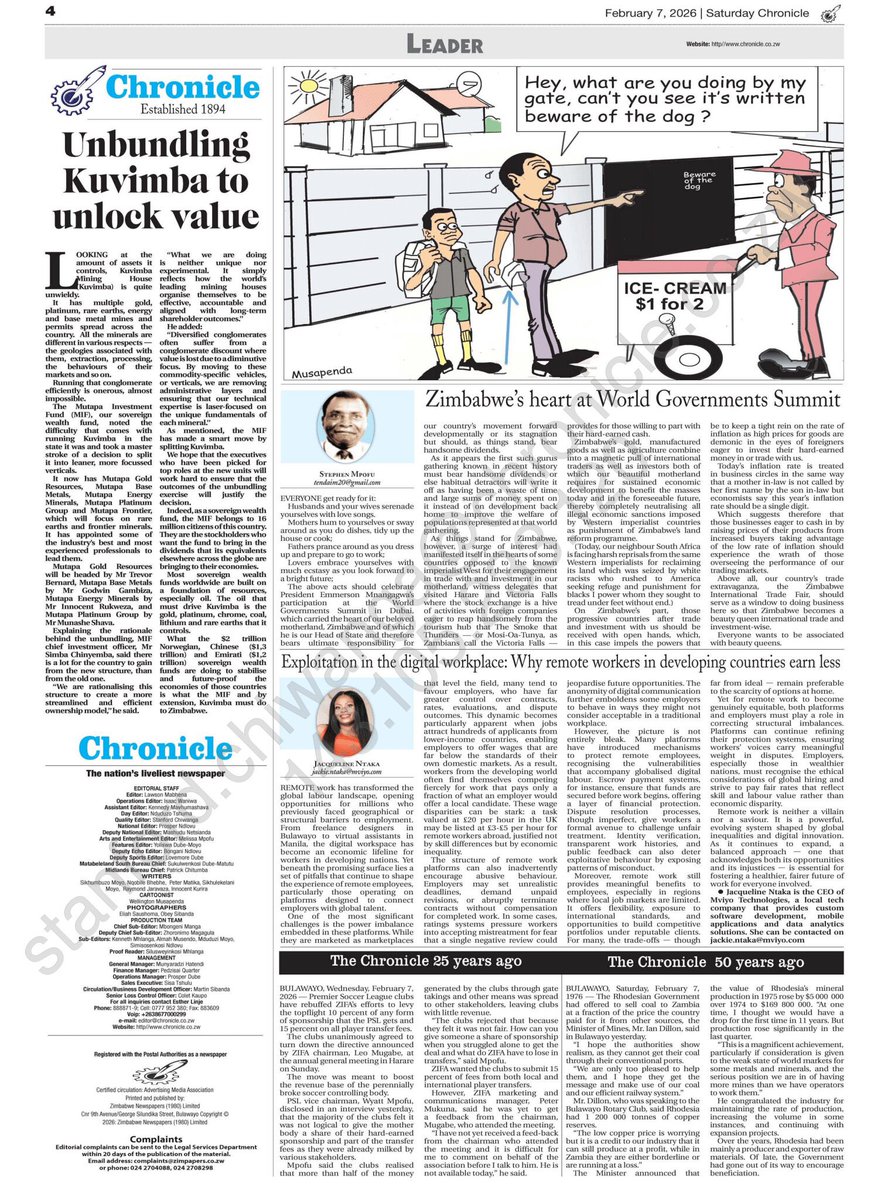 While they are marketed as marketplaces that level the field, many remote work platforms tend to favour employers, who have far greater control over contracts, rates, evaluations, and dispute outcomes.

heraldonline.co.zw/exploitation-i…