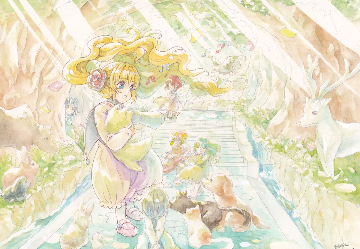 スキャナーの設定の仕方がわかって、スキャンしなおしました！
#イラスト #IYN企画に参加します  #自創作に狂っている人間と繋がりたい