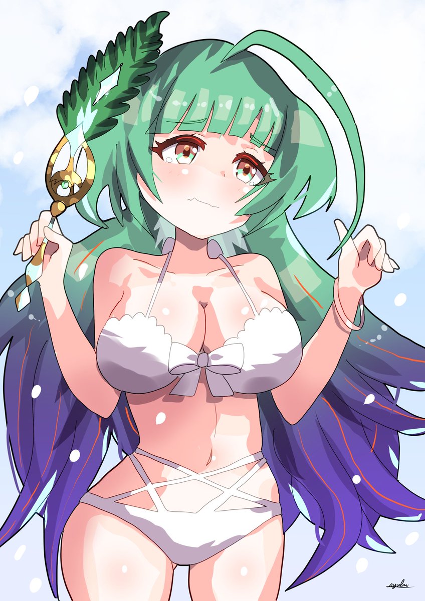 アガスティアちゃん…の水着 #モンストイラスト