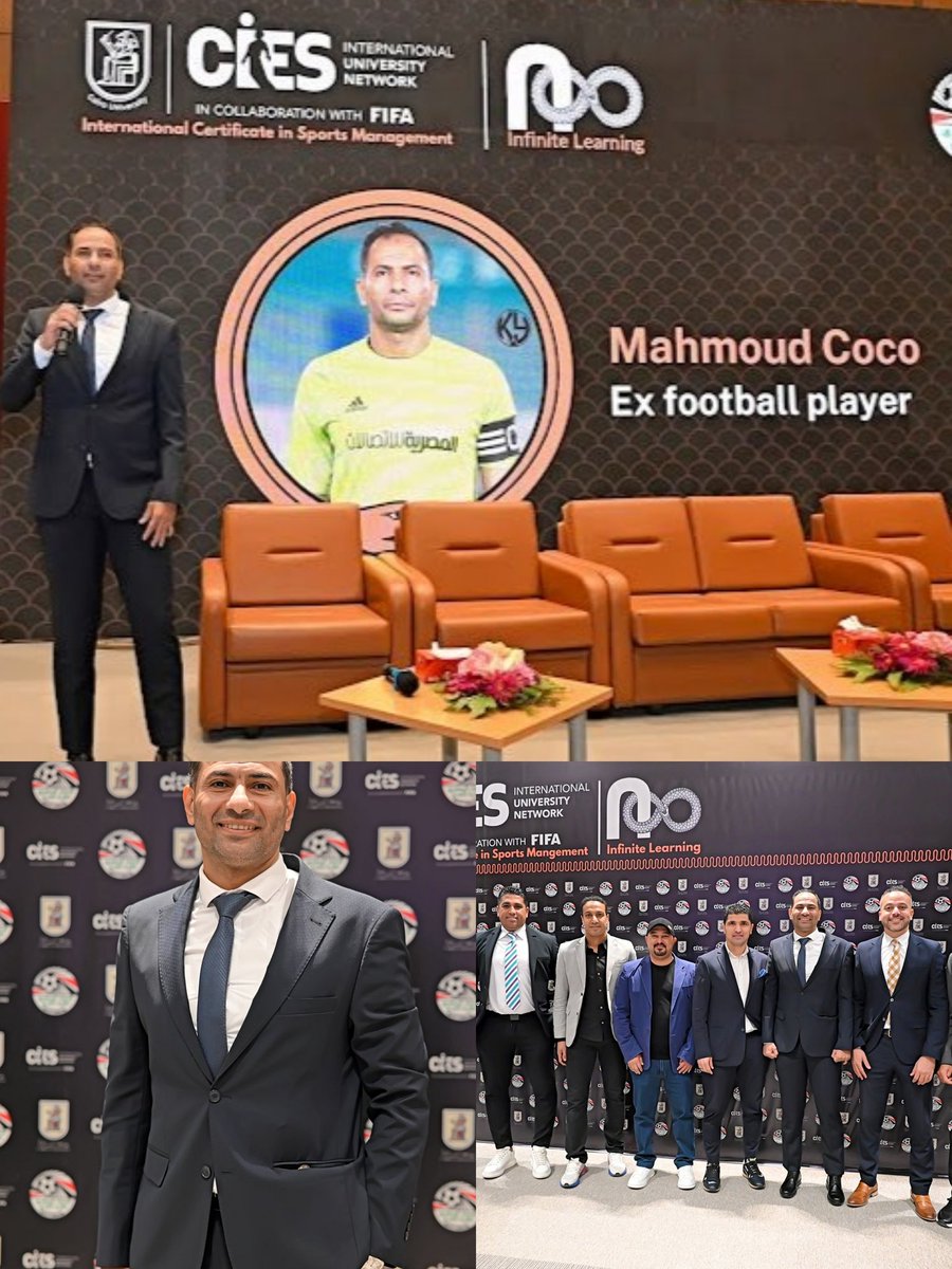 علي بركه الله نبدا فصل جديد في حياتي المهنيه دبلومه الإدارة الرياضيه جامعه القاهره تحت إشراف الاتحاد الدولي لكرة القدم fifa ومنظمه CIES نسأل الله التوفيق