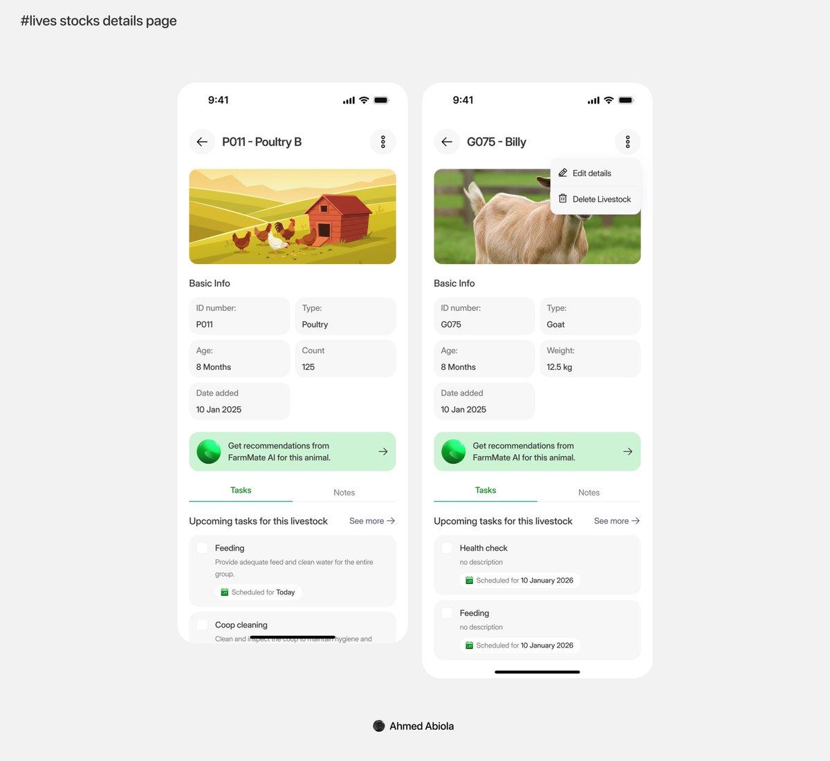 blesss___ed's tweet photo. hope we all are enjoying the weekend.

Livestock List &amp; Livestock Details page ✨ 

Need user-friendly, stunning mobile, web apps &amp; websites that deliver seamless experiences? I'm available for  new projects, Hire me. https://t.co/ETK6hpmo8c