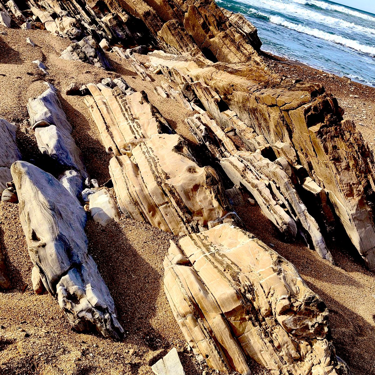 ClemCaro06's tweet photo. Restes de blockhaus du Mur de l'Atlantique, vestiges de la Seconde Guerre mondiale, aujourd'hui partiellement engloutis par l'océan.
Ils sont des repères visuels emblématiques, visibles à marée basse. Symbole fort du combat entre l'homme, l'histoire et l'océan 💙 #Capbreton https://t.co/o4q4t8nwKF