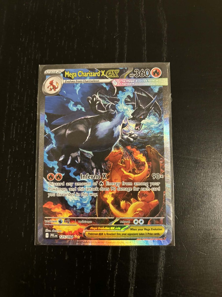 gm lil degen

gm art on bitcoin

last night i bought the Pokémon 30th anniversary pack

there were three booster packs inside

the first two were nice, but nothing special

then, when i opened the last booster pack, i wasn't expecting anything...

i got the Mega Charizard X