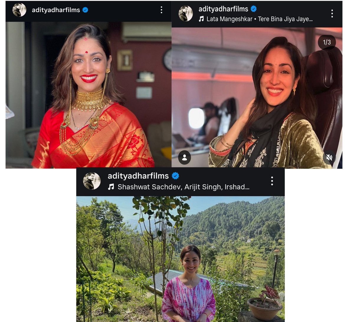 Aditya Dhar’s Insta account is just a Yami Gautam fan page. Yami paglu 🥰