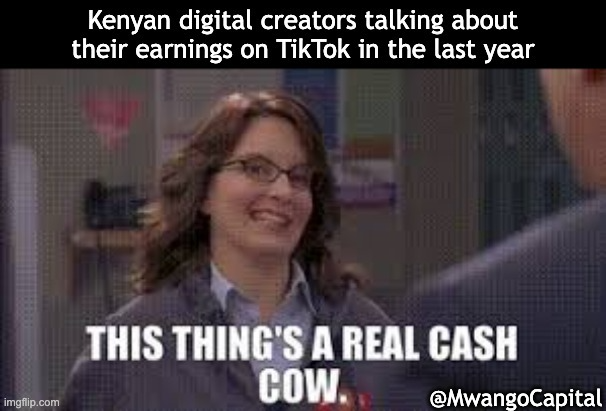 MwangoCapital's tweet photo. 16. Kenyan digital creators earned KES 45.1 million from brand collaborations in the first year of TikTok's commercial operations in the country.

#MwangoMemes https://t.co/skKllU4SNA