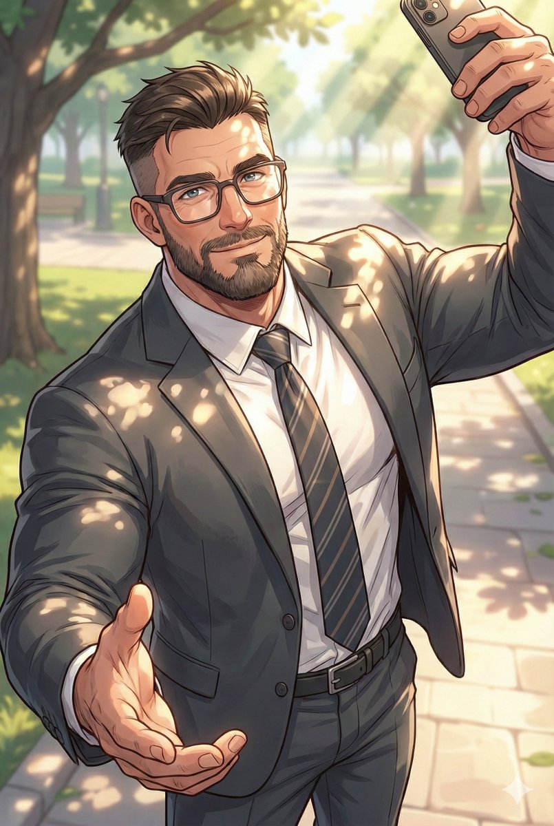 OldGinger0930's tweet image. Imagine waking up, getting dressed, and seeing him waiting for you like this. Happy Sunday. ✨
這就是我渴望的週日早晨能量。 ☀️

#AIart #POV #Boyfriend #イケオジ