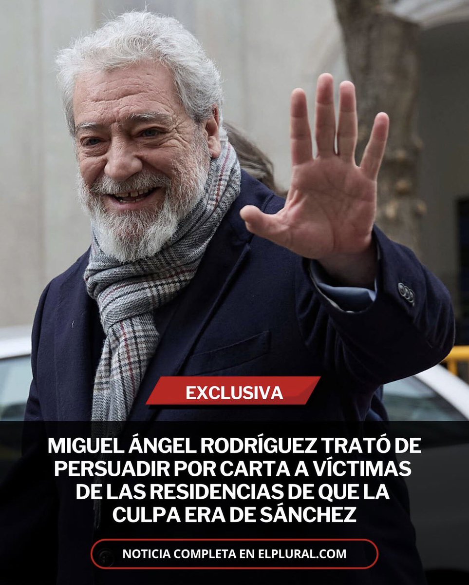 ¡Qué fuerte! MAR escribió a familiares víctimas de residencias para CULPAR a SÁNCHEZ de la GESTIÓN en RESIDENCIAS, incluso lo ACUSA de hacer NEGOCIO con MATERIAL MÉDICO, cuando es AYUSO la MÁXIMA RESPONSABLE y quienes SÍ hicieron un negocio INDECENTE fueron su hermano y su pareja
