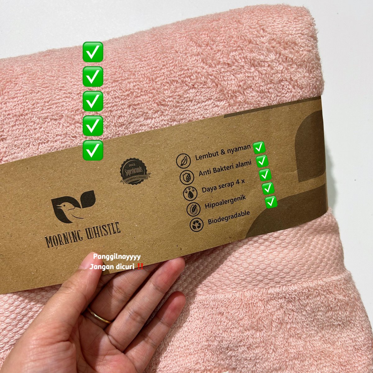 panggilnayyyy's tweet photo. FOR REAL.. selain ganti handuk setiap mandi (kebiasaan orang korea) bisa dimulai dari ganti bahan handuk ke katun bambu biar lebih nyerap air 4x, anti bakteri, lembut dan nyaman buat kulit badan bahkan wajah👌 https://t.co/EZqT4mOa11