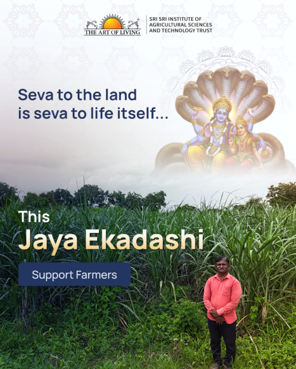 Jaya Ekadashi reminds us that true seva lives through actions that protect land and life. 

Supporting farmers honours the soil, and when soil is cared for, life flourishes. Align faith with responsibility through quiet acts of giving.

📧 ssiast.artofliving.org