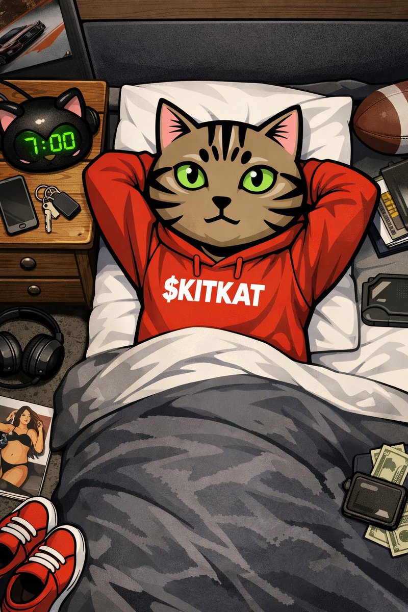 rememberkitkat's tweet photo. Sunday morning vibe check ☀️  
World still spinning, timelines still melting, weak hands still folding at the first red candle.  
$KITKAT still breathing. Still here. Still winning quietly 📈💸

Conviction meets patience
#gm #kitkat #solana #memecoin https://t.co/d3Wv3d0k7N