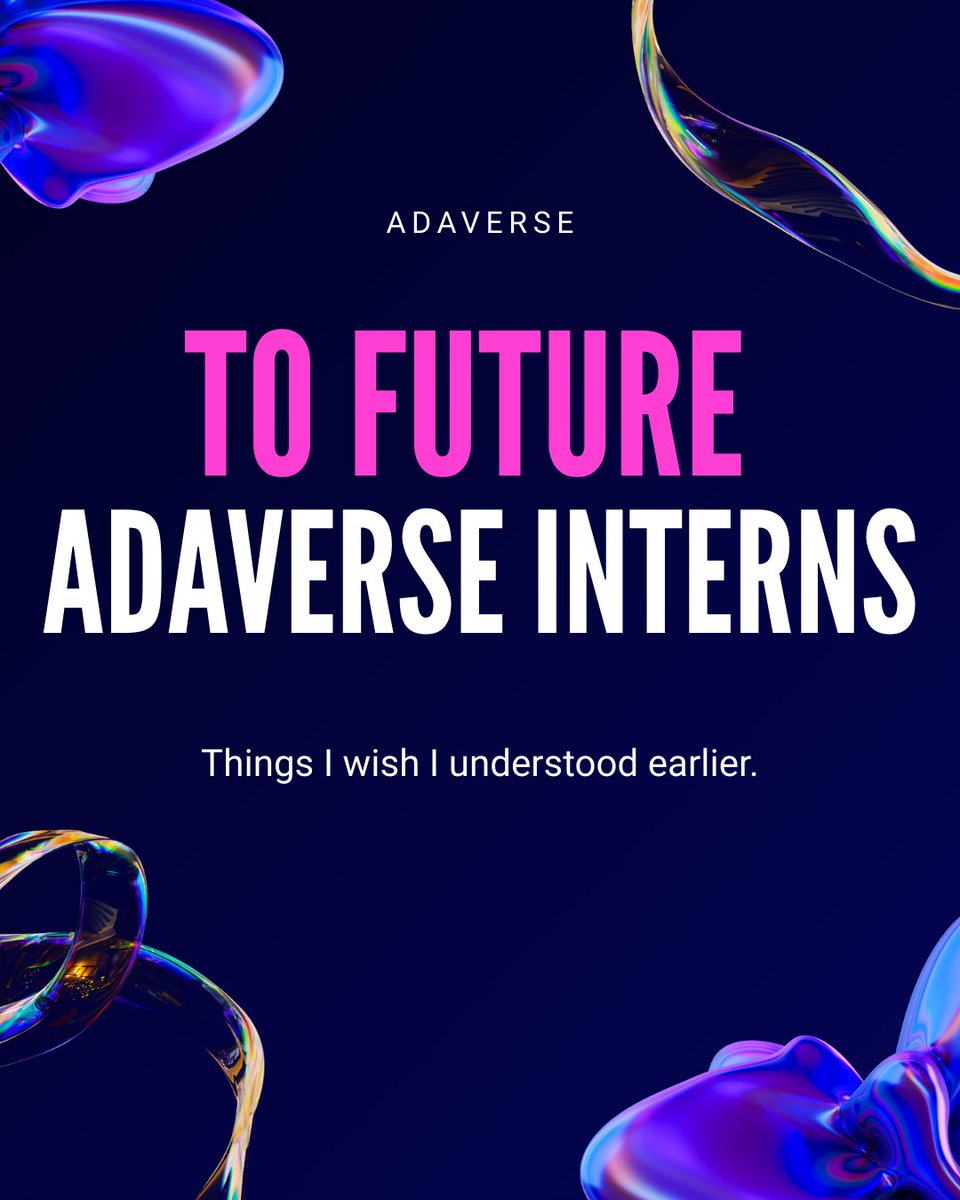 Adaverse_tech's tweet photo. Adaverse interns don’t watch from the sidelines.

Apply: https://t.co/4jh8jgCwrj

#FutureOfTech #Adaverse #TechInterns #StartupTalent #NextGenBuilders https://t.co/CUfiVRf15S