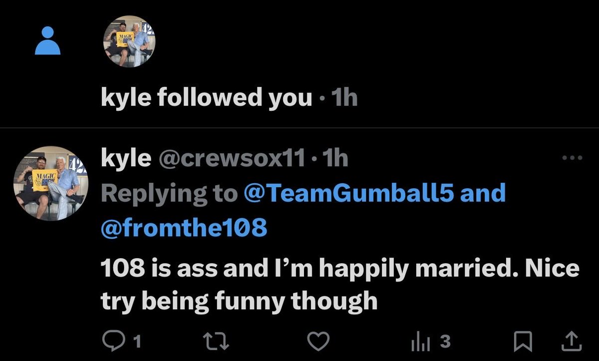 TeamGumball5's tweet photo. See girls, youโre not the only ones who have Daddy issues. Iโm here for you @crewsox11. ๐ #ItsNotYourFault https://t.co/xyapON0ZGv