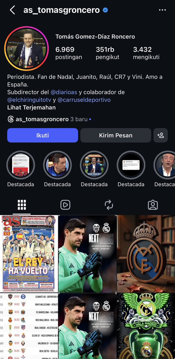 Lendraady's tweet photo. @rosterlink @VORluh @idextratime 🤡: Silahkan cek di website Diario AS

Meanwhile wakil direktur sekaligus jurnalisnya Diario AS https://t.co/YBvWFnkgco