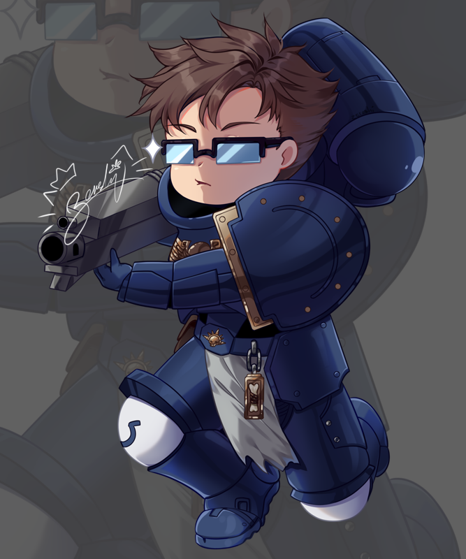 I just noticed I haven't posted the drawings I've been doing lately lol!!!!
Here's a warhammer armored chibi for Tommy's friend!!!
#warhammer #warhammer40000 #WarhammerArt