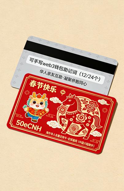 earthCNH's tweet photo. 海外华人eCNH友善支持卡,
华人亲朋好友之间互相支持,凝聚侨胞同心力量,
面值分10,20,50,100,200eCNH.
eCNH礼品卡图片,可以是实物,也可以是电子图片,安全第一。
带2026年马年生肖文化的 春节卡片。
#eCNH ,#马年春节礼品卡 https://t.co/CFts7i1mjg