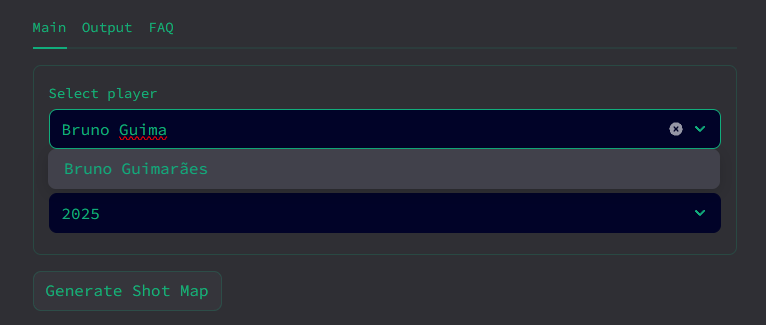 BetterThanMario's tweet photo. I have made an app which lets you generate shotmaps (within ~3 seconds) of players who have played/play in the top 5 leagues paired with some metrics on the side. Fairly easy to use with a friendly UI (text-based dropdown box to make it easier to search) https://t.co/1sCqxyoSGg https://t.co/ieonOCwLyE