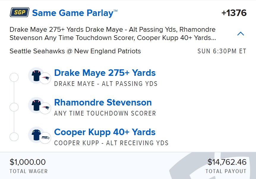 So confident I put $1K on the Super Bowl