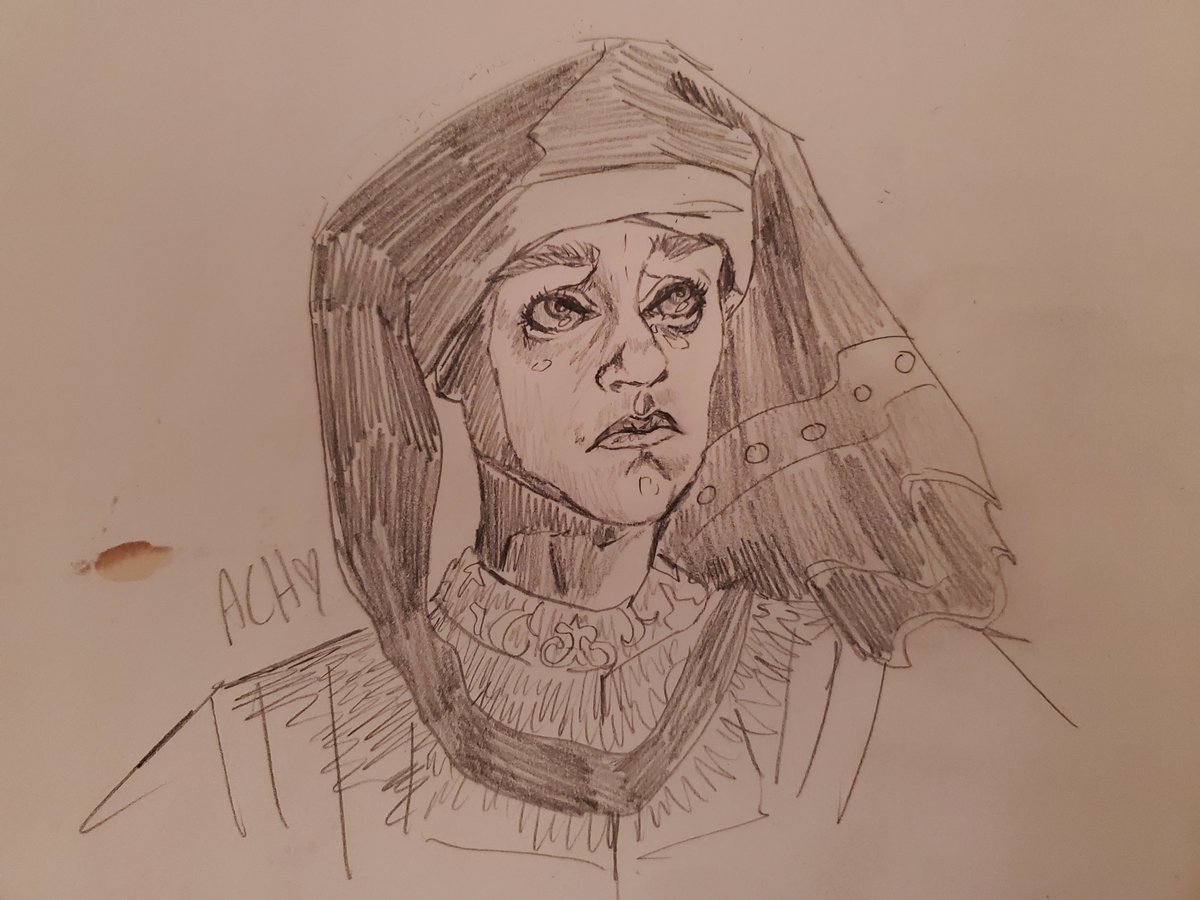 anticanonhearts's tweet photo. saw this guy from @SeleneVolturo 's art... no idea who it is but... then i watched a clip and was so enamored by his expression here... had to try and sketch! 
#kcd2 #istvantoth https://t.co/paf6fOHGPb