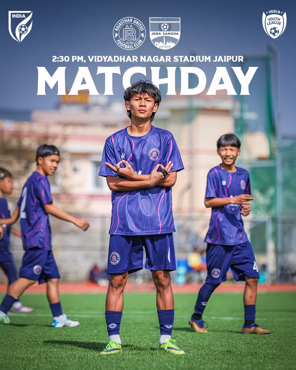 RajasthanUnited's tweet photo. Let’s bring the energy at Vidyadhar Nagar Stadium ⚽️⚔️
𝐀𝐛𝐤𝐡𝐞𝐥𝐞𝐠𝐚 𝐈𝐧𝐝𝐢𝐚
#desertwarriors #rufcacademy #aiffjuniorleague26homematch #Matchday7 #RUFCU16vsJSFC https://t.co/RYxnXyNdpE